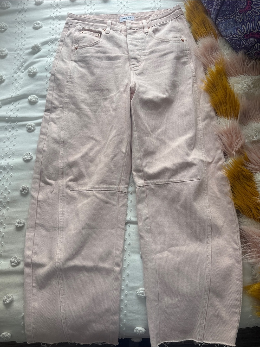 Parke x Stoney Clover Lane Pink Barrel Jeans